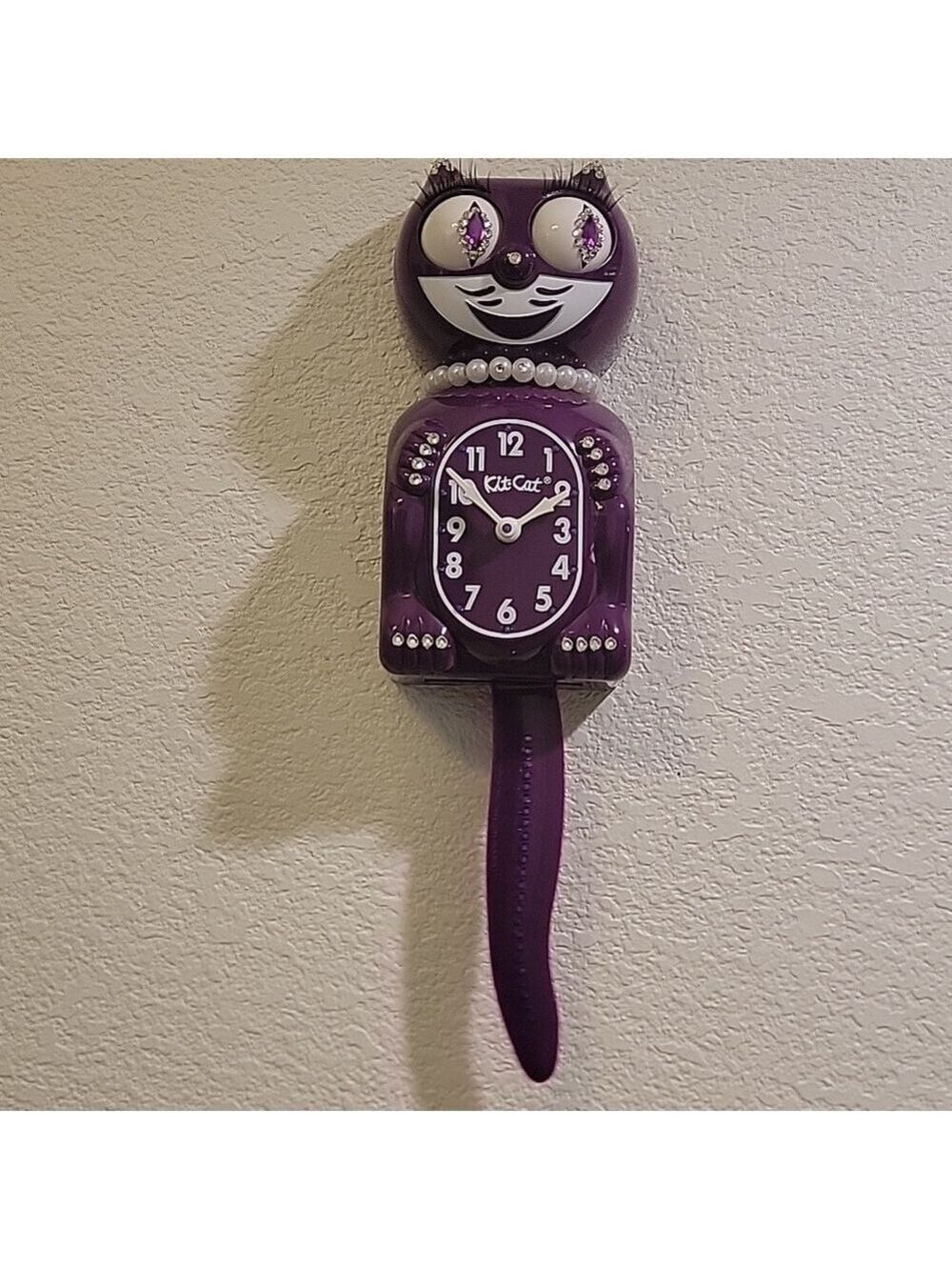 Jeweled Boysenberry Lady Kit-Cat Klock clock SUPER RARE - Picture 6 of 6